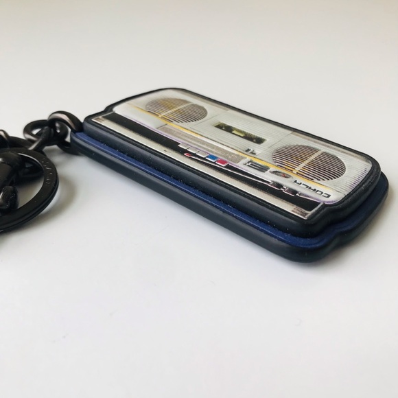 Coach 80's Cassette Tape Player Boom Box Bag Charm Key Chain Fob - Picture 8 of 16